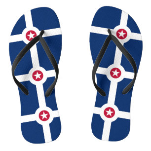Tongs Sangles minces adultes avec Drapeau d'Indianapolis