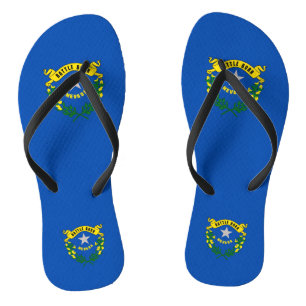 Tongs Sangles minces adultes avec Drapeau du Nevada, USA
