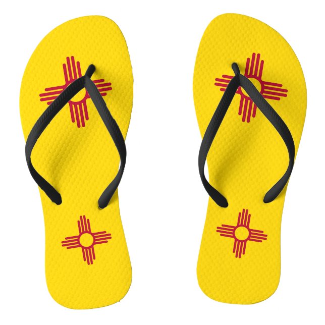 Tongs Sangles minces adultes avec drapeau du Nouveau-Mex (Semelle)