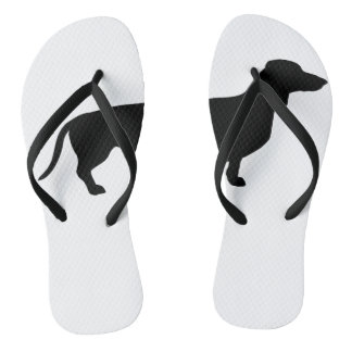 Tongs Sangles minces Dachshund pour adultes