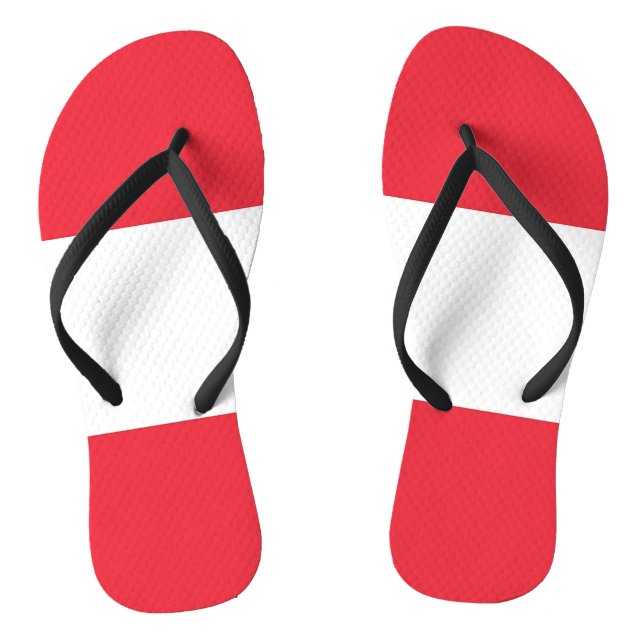 Tongs Sangles minces pour adultes avec Drapeau d'Autrich (Semelle)