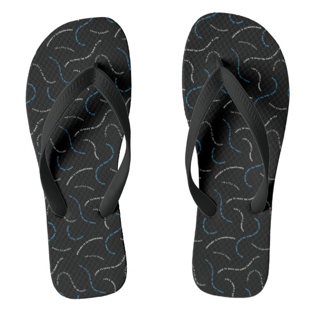 Tongs Sans prix | motif de texte Wavy Abstrait (Semelle)