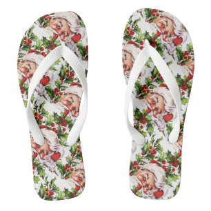 Tongs Santa Clause Père vintage Noël