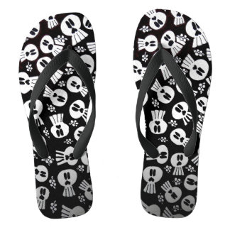 Tongs savates - flip flops - calveras - skulls