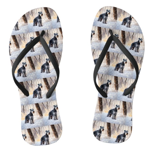 Tongs Schnauzer Laisser neiger Noël (Semelle)