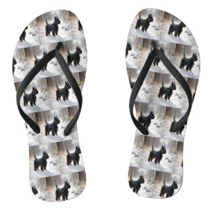 Tongs Scottish Terrier Laisser Il Neige Noël