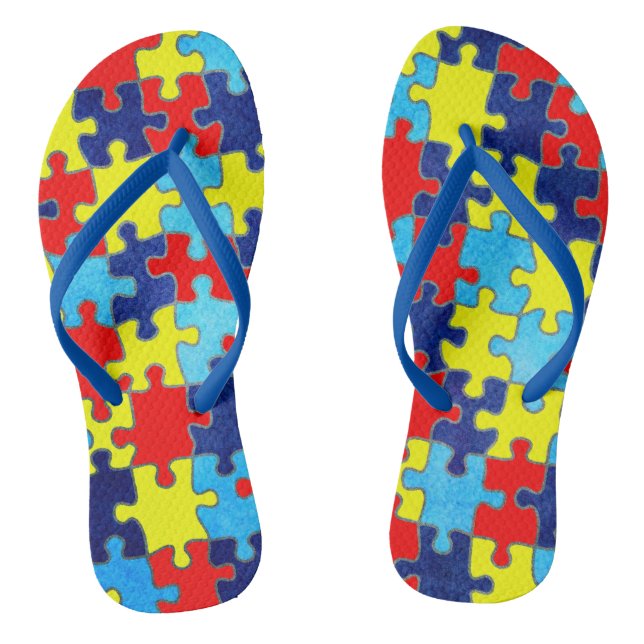 Tongs Sensibilisation sur l'autisme-Puzzle par Shirley T (Semelle)