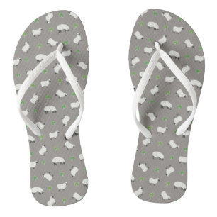 Tongs Shamrock irlandais et Motif des moutons