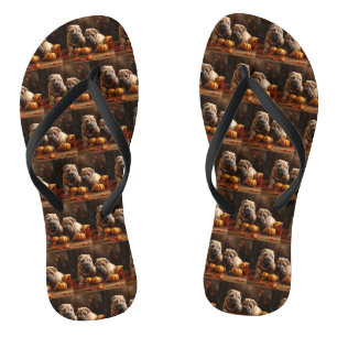 Tongs Shar Pei Chiot Automne Citrouille de plaisir