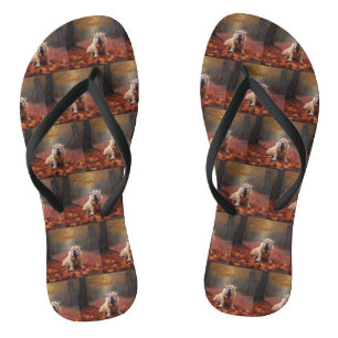 Tongs Shar Pei dans l'automne Feuilles automne Inspire