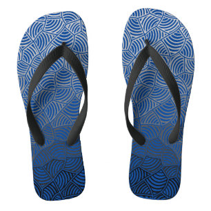 Tongs Shell motif.04.w DBlue BG