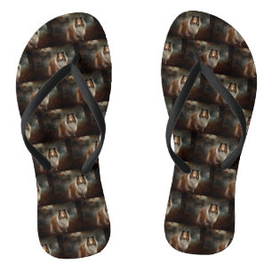 Tongs Shetland Sheepdog Halloween Épouvantable