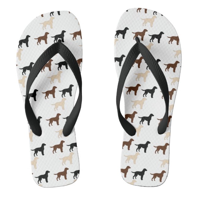 Tongs silhouettes de couleur de labrador retriever (Semelle)