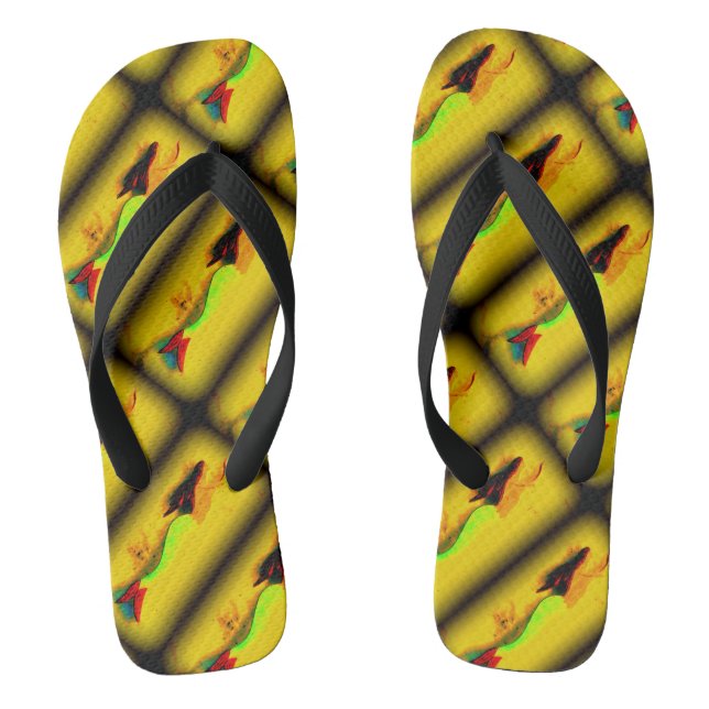 Tongs sirènes de brunette en natation (Semelle)