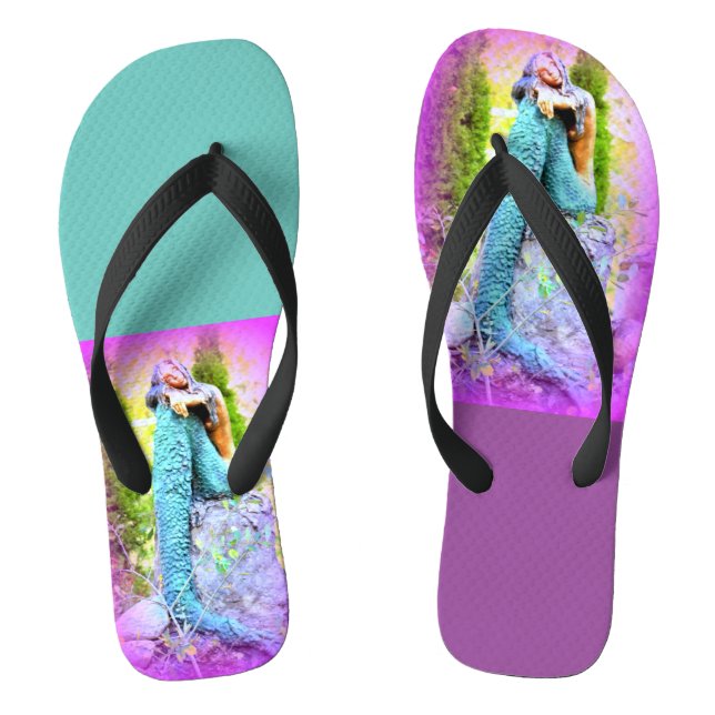 Tongs sirènes rêveuses violet/vert (Semelle)