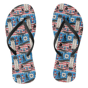 Tongs Skateboarding Patriotique Skateboardeur USA