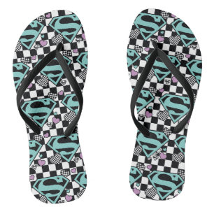 Tongs Skater Girl Supergirl Coeurs S-Shield