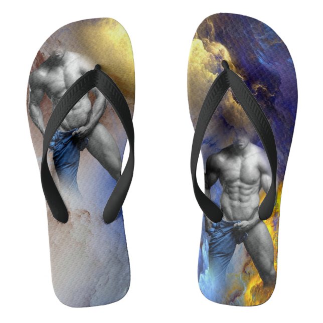 Tongs SlipperyJoe's musculaire homme physique chemise st (Semelle)