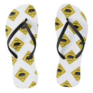 Tongs SlipperySignal de passage de l'ours de Joe silhoue