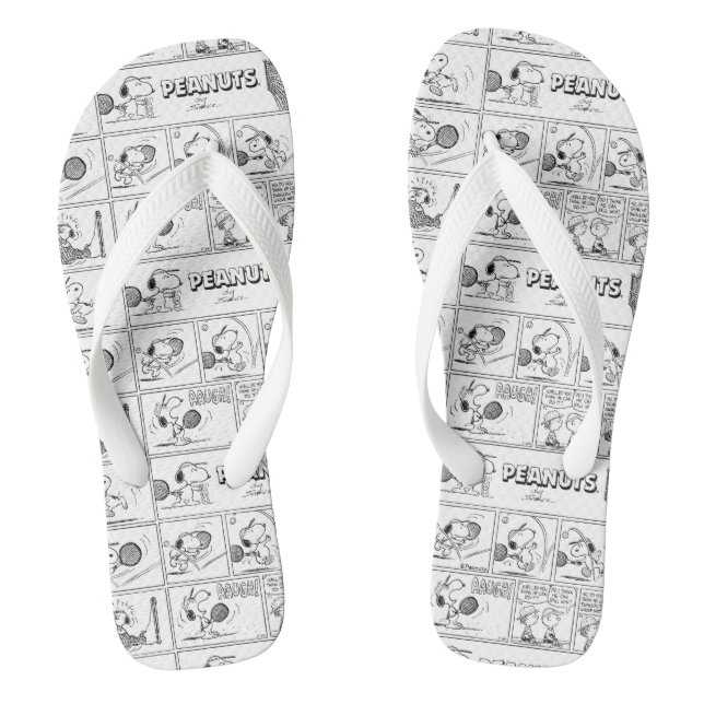 Tongs Snoopy Joue Au Tennis (Semelle)