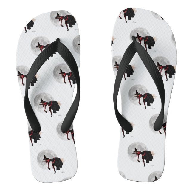 Tongs Sorcière Tipsy Sur Voler Tourner Broom Flip Flops (Semelle)