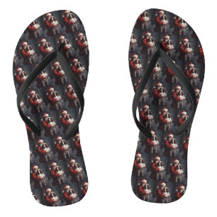Tongs Springer Spaniel Père Noël Noël Festif
