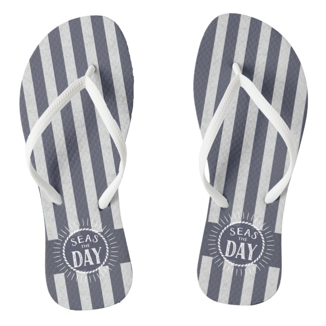 Tongs Stripes nautiques et mers Jour Sunburst (Semelle)