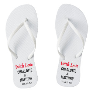 Tongs Summer Beach Mariage Typographie moderne