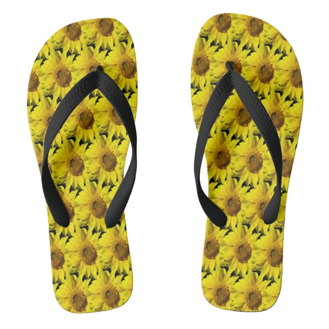 Tongs Sunflowers Motif Cust. Flèches noires couleur BG (Semelle)