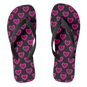 Tongs Supergirl Hearts Motif diagonal