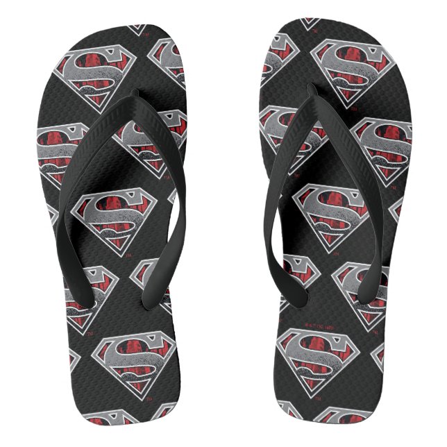 Tongs Superman S-Shield | Logo de Grey et Red City (Semelle)