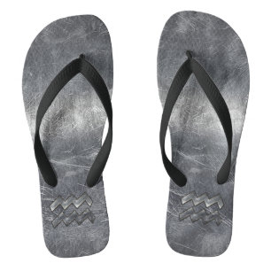 Tongs SYMBOLE Zodiaque Aquarius Acier en argent désorgan