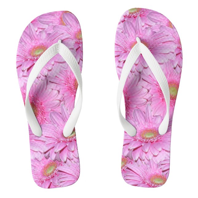 Tongs Symphonie de Gerberas roses, (Semelle)