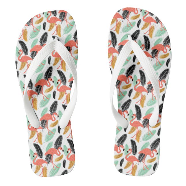 Tongs Tendance Tropical Flamingo Pattern Flops (Semelle)