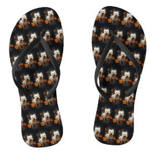 Tongs Terrier West Highland White Halloween Citrouilles