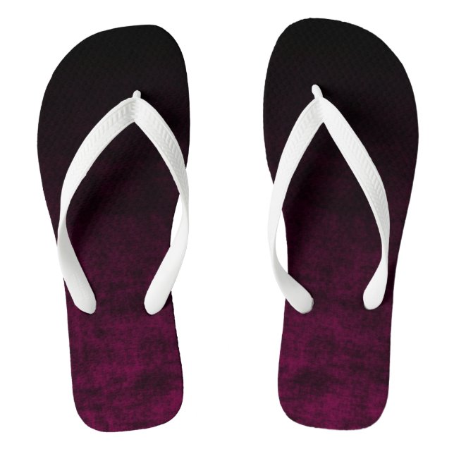 Tongs Texture de dégradé magenta noir et foncé (Semelle)