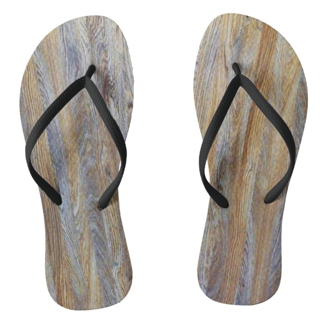 Tongs Texture du grain de bois no 3 (Semelle)