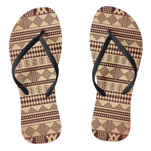 Tongs Texture ethnique Brown (Semelle)