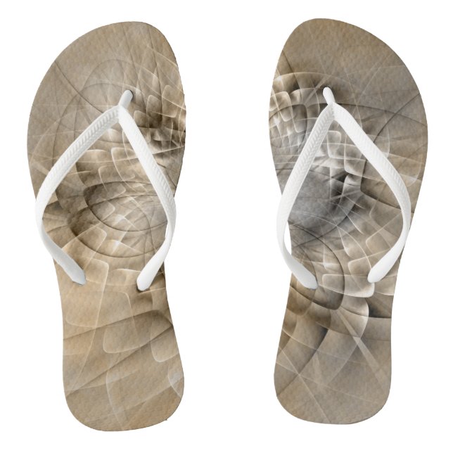 Tongs Tons Terre Abstrait Art fractal moderne Texture (Semelle)