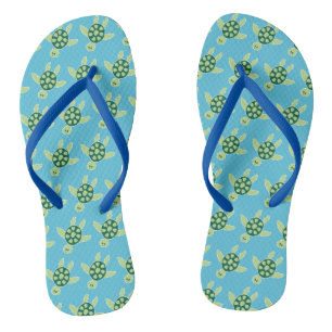 Tongs Tortues Motif bleu