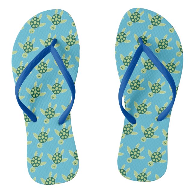 Tongs Tortues Motif bleu (Semelle)
