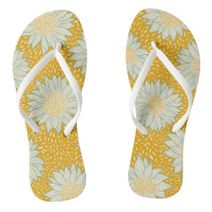 Tongs Toujours les fleurs jaunes