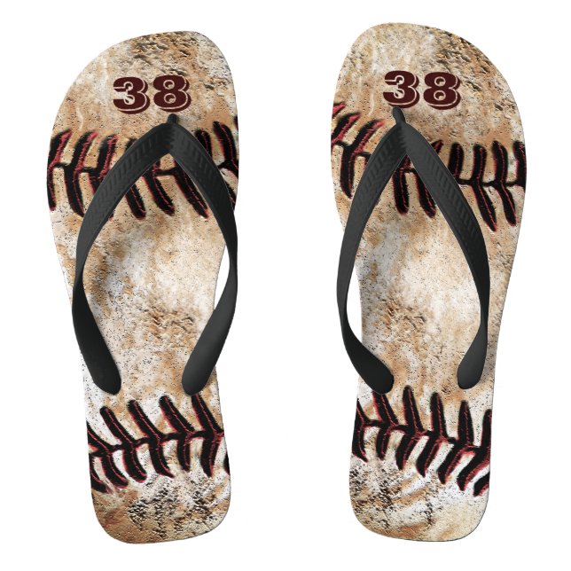 Tongs Tournes de baseball sales avec votre Jersey NUMBER (Semelle)