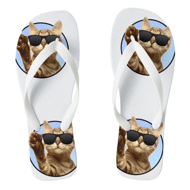 Tongs Tournes de chats cool (Semelle)