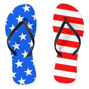 Tongs Tournes de drapeau 4 juillet américain pour adult