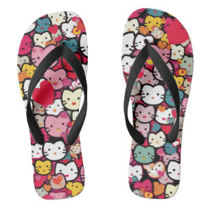 Tongs Tournes de face Kitty multicolores