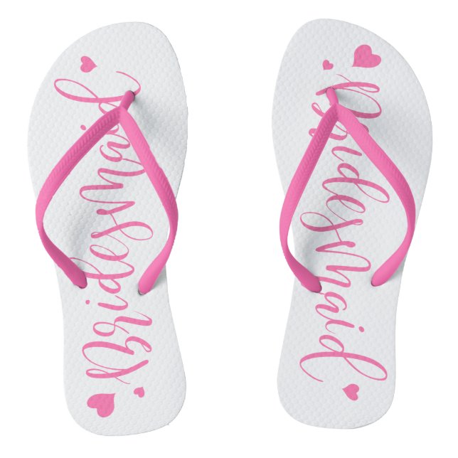 Tongs Tournes de femme de chambre de mariage rose pâle (Semelle)