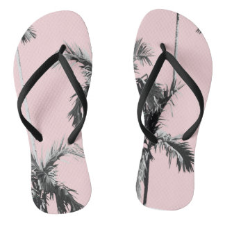 Tongs Tournes de palmiers roses