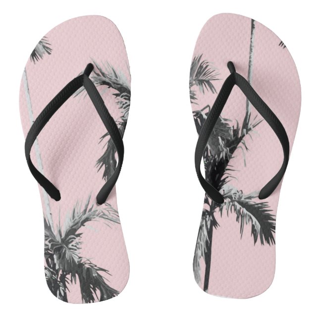 Tongs Tournes de palmiers roses (Semelle)