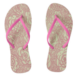 Tongs Tournes de roses roses